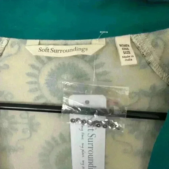 NWT - Soft Surroundings- Teal Bohemian Cardigan -One size - Picture 3 of 15